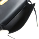 Hermes Kelly Sellier 20 Black Epsom Gold Hardware