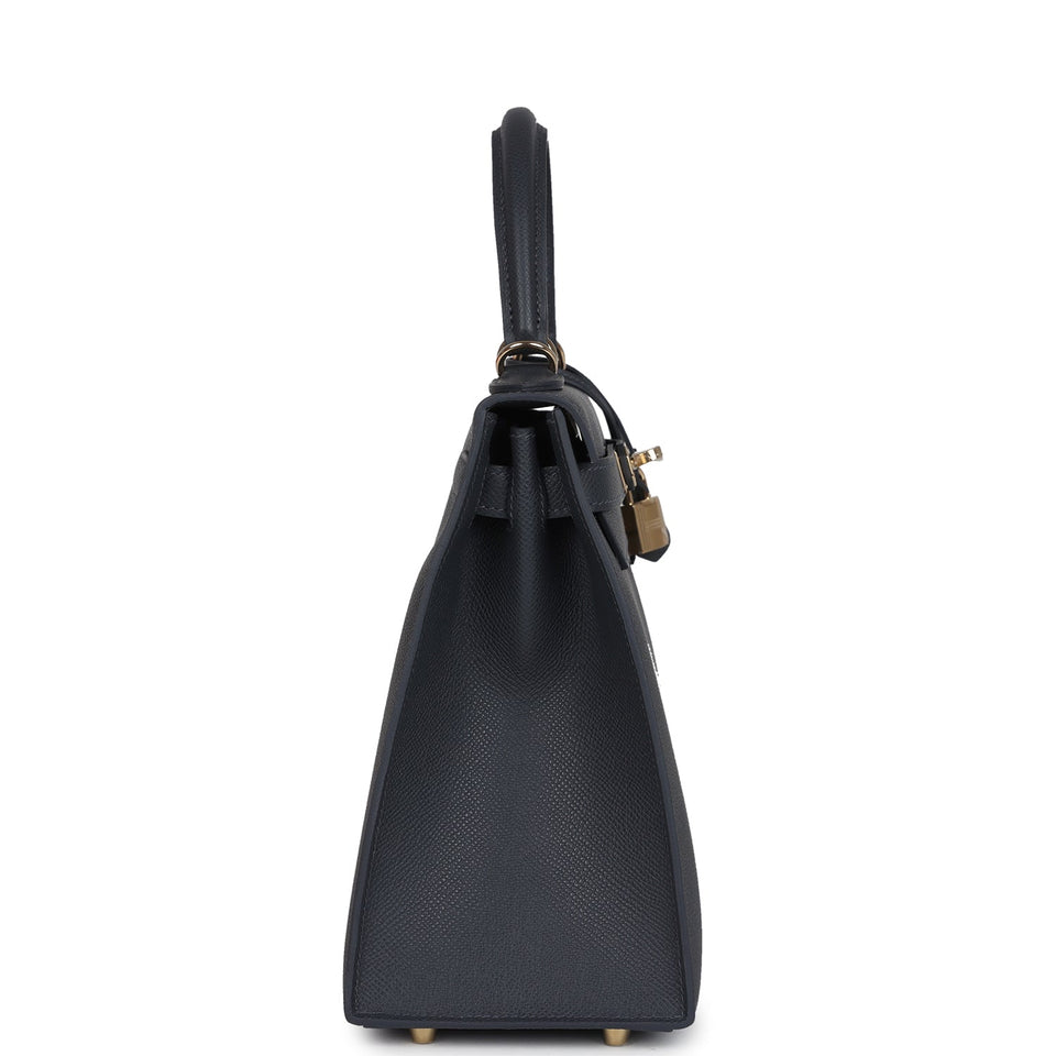 Hermes Kelly Sellier 28 Ardoise Epsom Permabrass Hardware