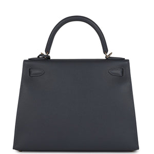 Hermes Kelly Sellier 28 Ardoise Epsom Permabrass Hardware