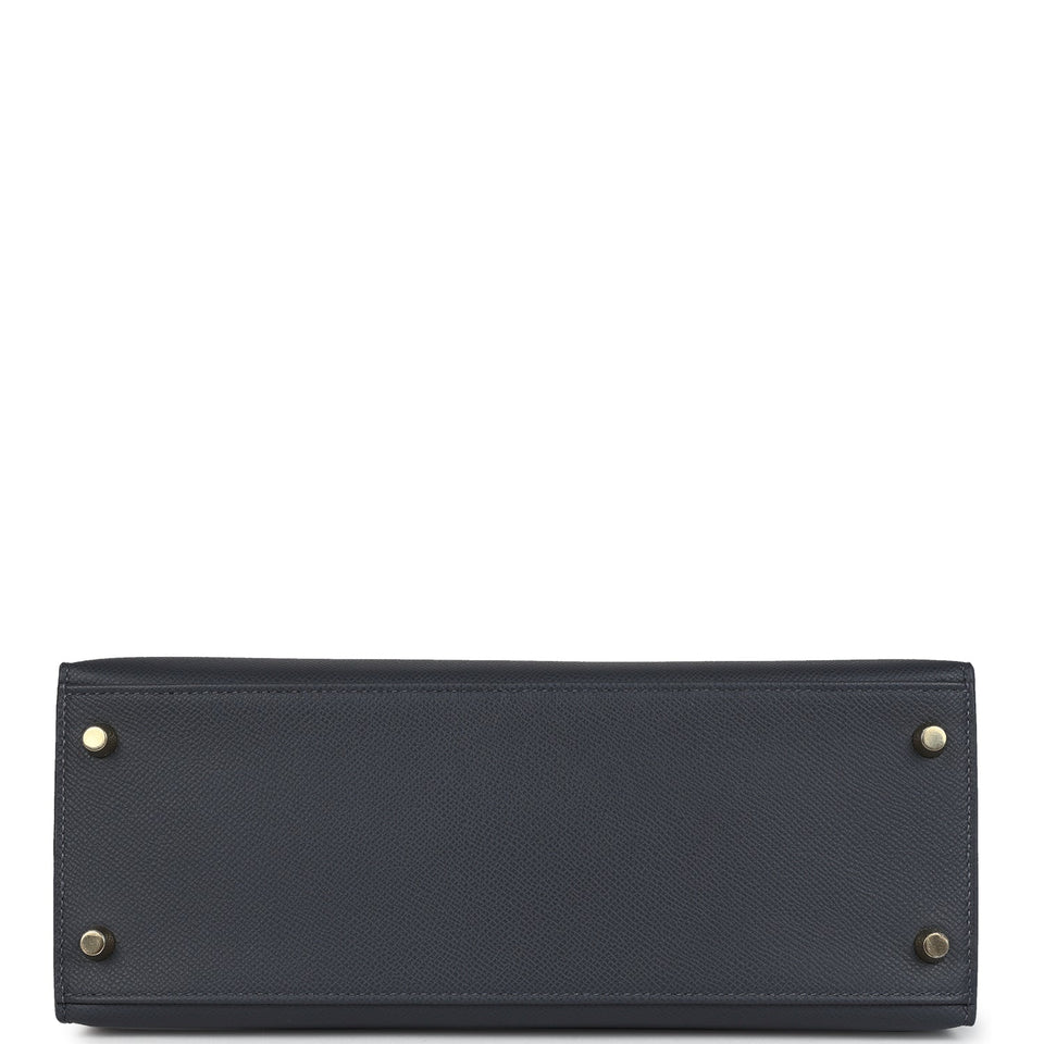 Hermes Kelly Sellier 28 Ardoise Epsom Permabrass Hardware