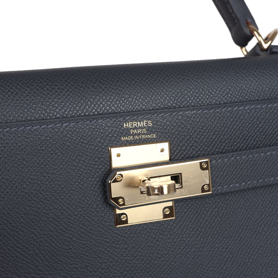 Hermes Kelly Sellier 28 Ardoise Epsom Permabrass Hardware