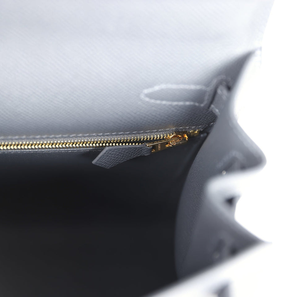 Hermes Kelly Sellier 28 Ardoise Epsom Permabrass Hardware