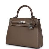 Hermes Kelly Sellier 25 Etoupe Epsom Palladium Hardware