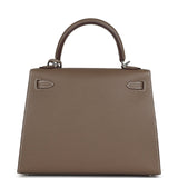 Hermes Kelly Sellier 25 Etoupe Epsom Palladium Hardware