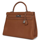 Hermes Kelly Retourne 35 Gold Togo Palladium Hardware