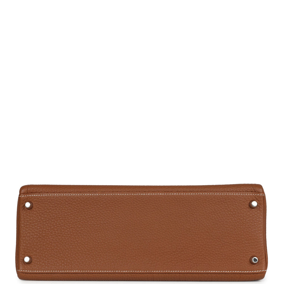 Hermes Kelly Retourne 35 Gold Togo Palladium Hardware