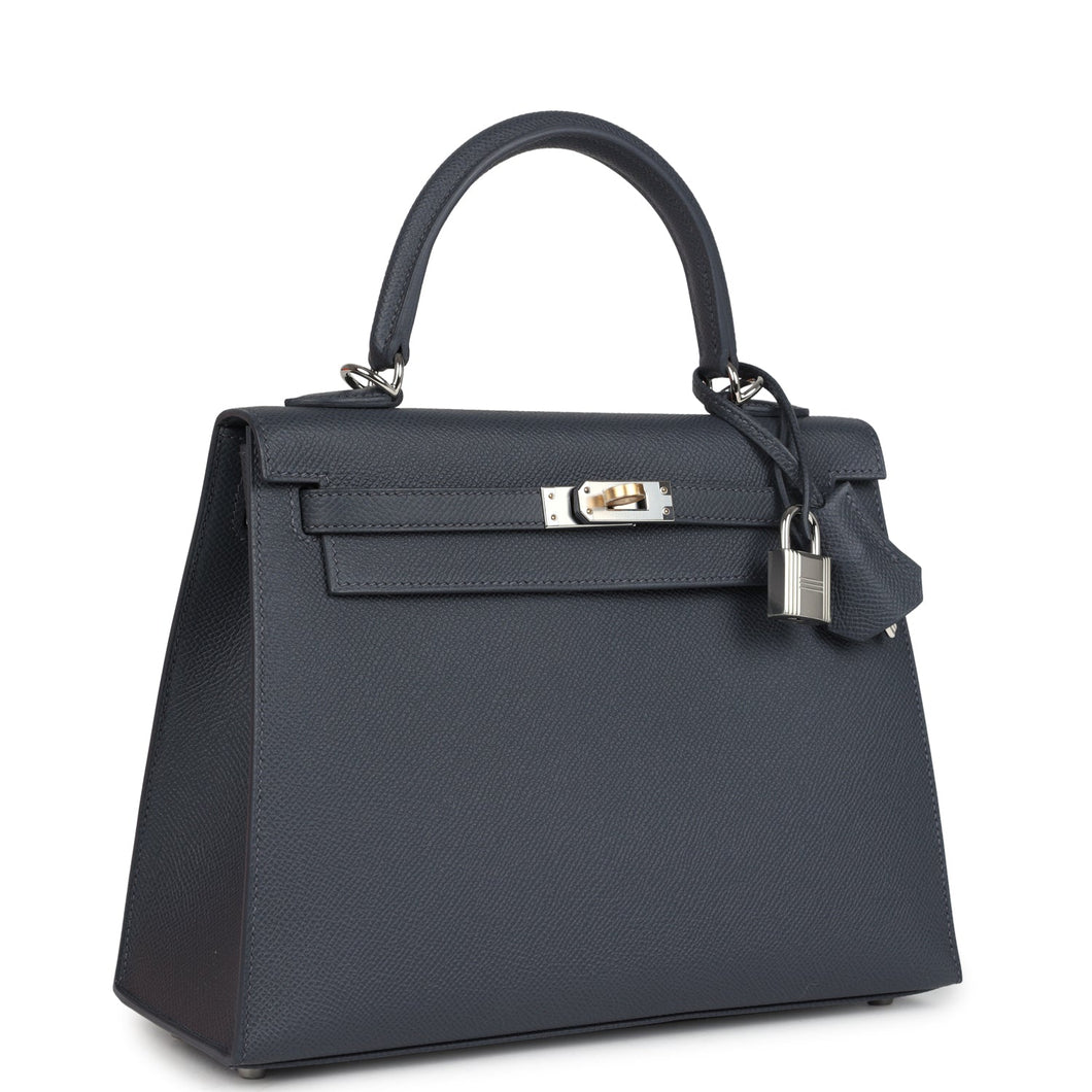 Hermes Kelly Sellier 25 Ardoise Epsom Electrum Hardware