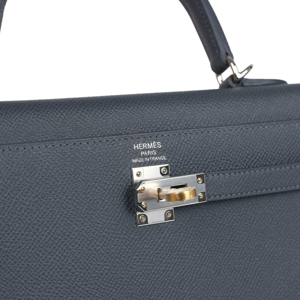 Hermes Kelly Sellier 25 Ardoise Epsom Electrum Hardware