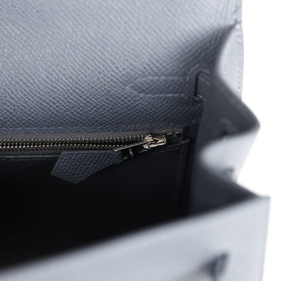 Hermes Kelly Sellier 25 Ardoise Epsom Electrum Hardware