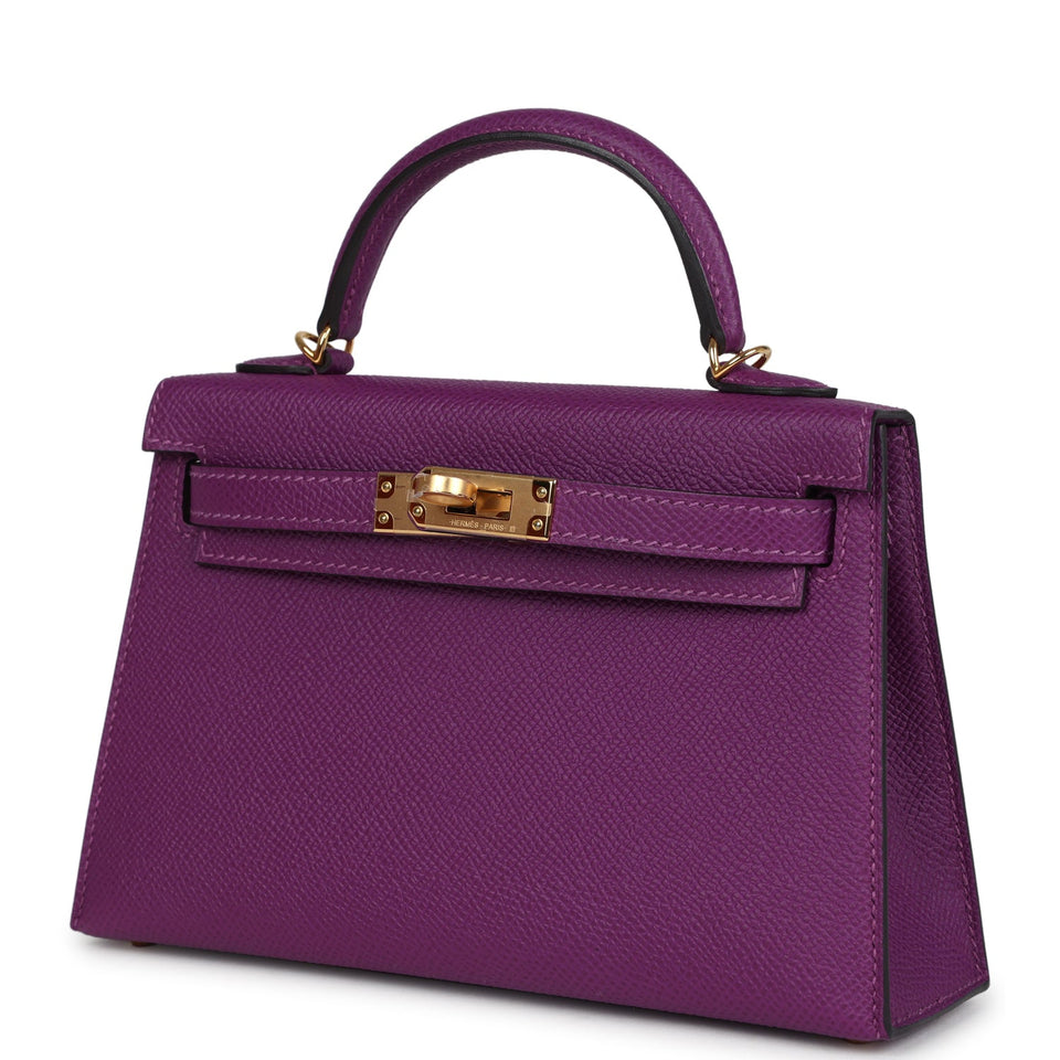Hermes Kelly Sellier 20 Anemone Epsom Gold Hardware
