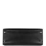 Hermes Kelly Sellier 28 Black Box Gold Hardware