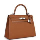 Hermes Kelly Sellier 28 Gold Epsom Palladium Hardware
