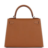 Hermes Kelly Sellier 28 Gold Epsom Palladium Hardware