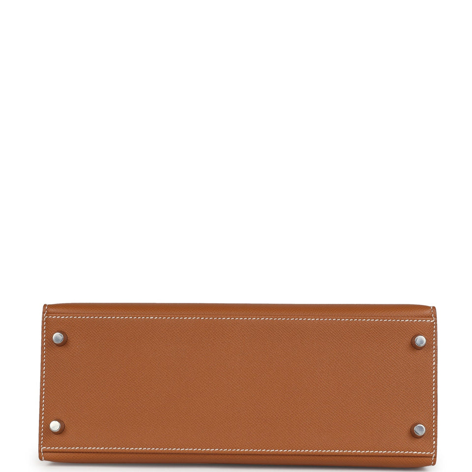 Hermes Kelly Sellier 28 Gold Epsom Palladium Hardware