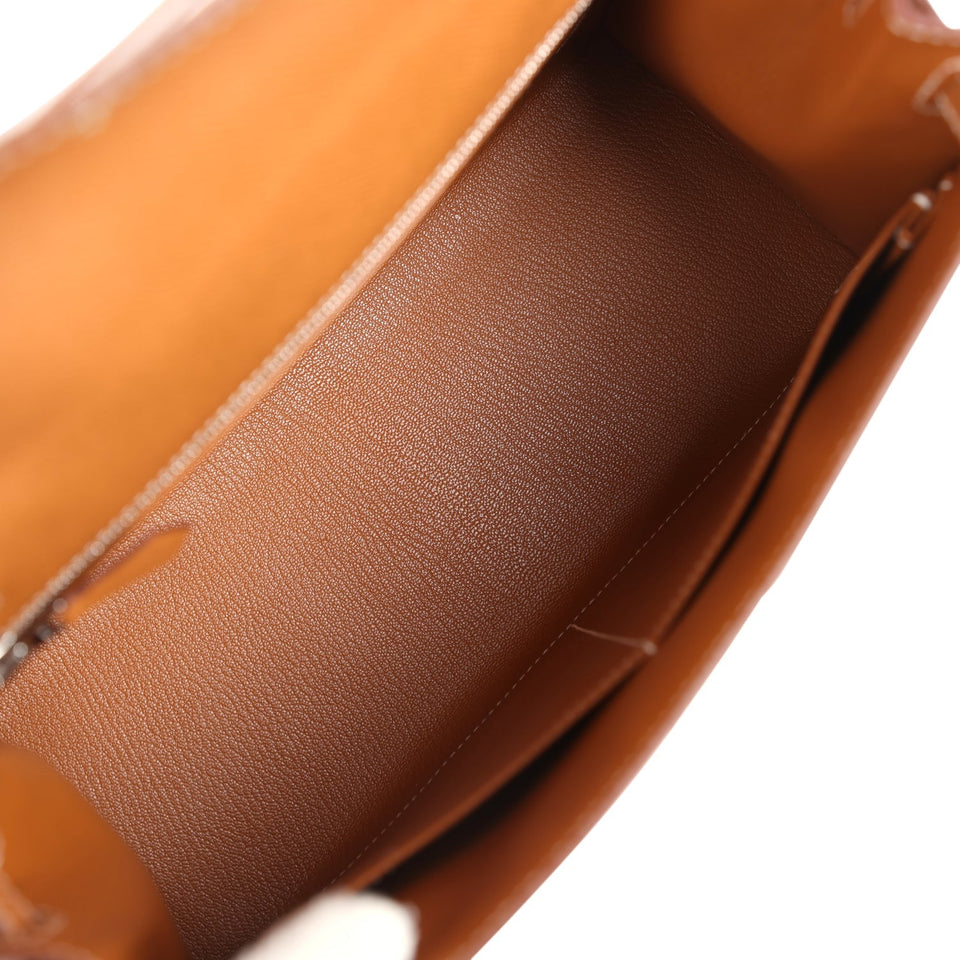 Hermes Kelly Sellier 28 Gold Epsom Palladium Hardware