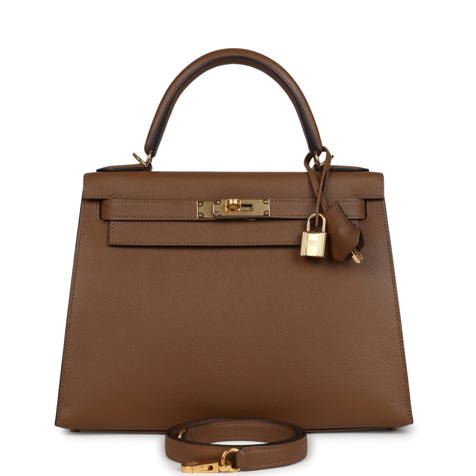 Hermes Kelly Sellier 28 Alezan Epsom Gold Hardware