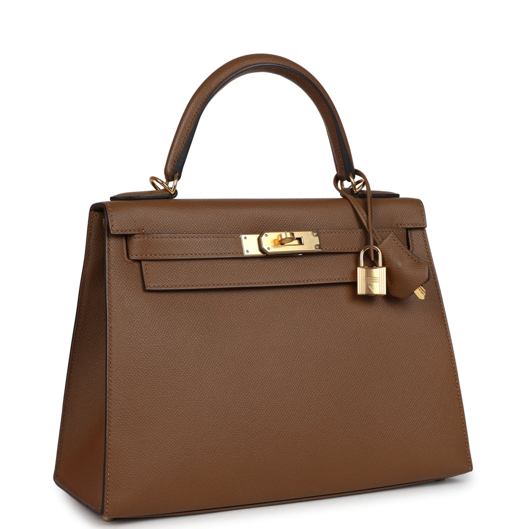 Hermes Kelly Sellier 28 Alezan Epsom Gold Hardware