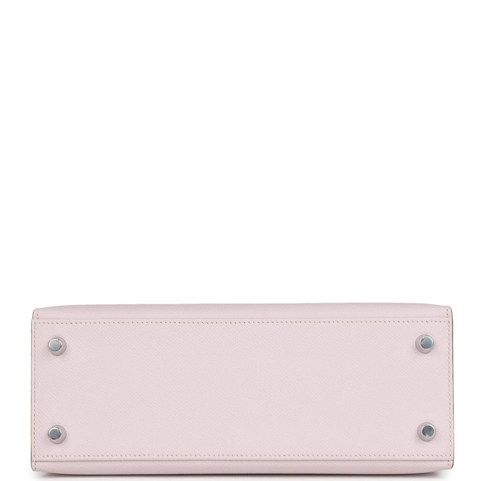 Hermes Kelly Sellier 25 Mauve Pale Epsom Palladium Hardware