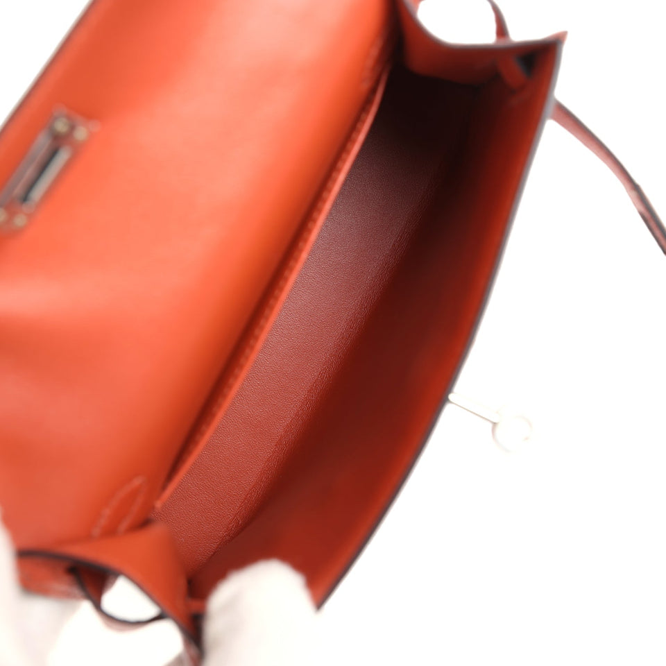 Hermes Kelly Sellier 20 Cuivre Chevre Mysore Palladium Hardware