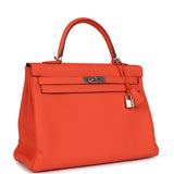 Hermes Kelly Retourne 35 Orange Poppy Togo Palladium Hardware