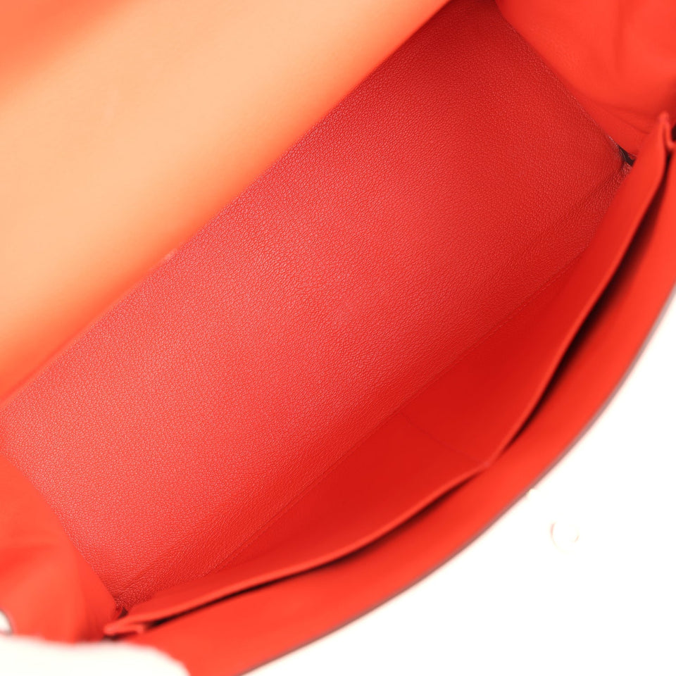 Hermes Kelly Retourne 35 Orange Poppy Togo Palladium Hardware