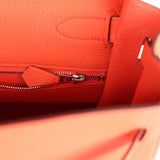 Hermes Kelly Retourne 35 Orange Poppy Togo Palladium Hardware