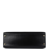 Hermes Kelly Sellier 32 Black Box Gold Hardware