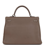 Hermes Kelly Retourne 35 Etoupe Togo Palladium Hardware