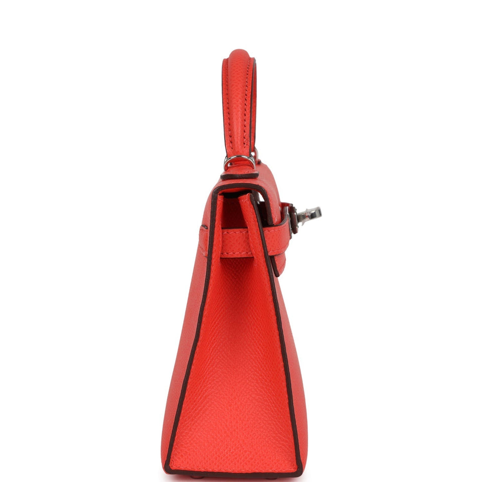 Hermes Kelly Sellier 20 Orange Field Epsom Palladium Hardware