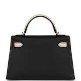 Hermes Special Order (HSS) Kelly Sellier 20 Black and Craie Epsom Gold Hardware