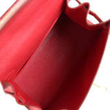 Hermes Kelly Sellier 20 Rouge Vif Courchevel Gold Hardware