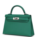 Hermes Kelly Sellier 20 Vert Vertigo Epsom Palladium Hardware
