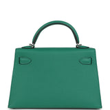 Hermes Kelly Sellier 20 Vert Vertigo Epsom Palladium Hardware