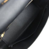 Hermes Kelly Retourne 32 Black Fjord Gold Hardware