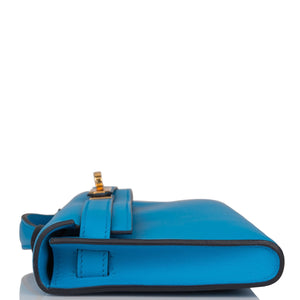 Hermes Kelly Cut Bleu Frida Swift Gold Hardware