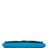 Hermes Kelly Cut Bleu Frida Swift Gold Hardware