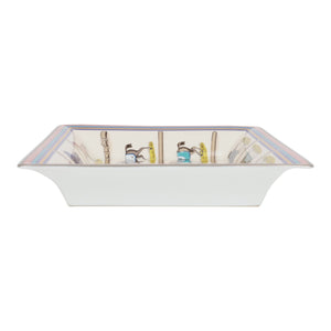 Hermes "Couvertures Et Tenues De Jour" Porcelain Change Tray
