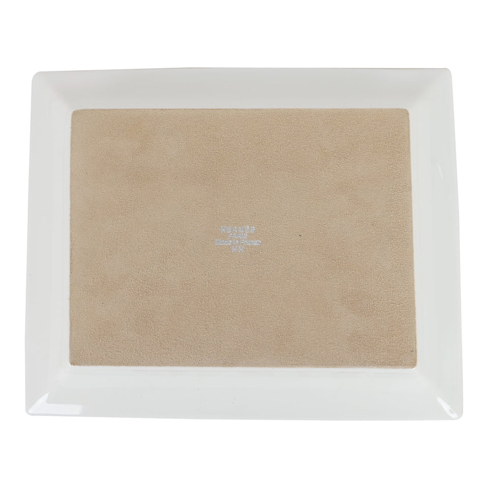 Hermes "Couvertures Et Tenues De Jour" Porcelain Change Tray