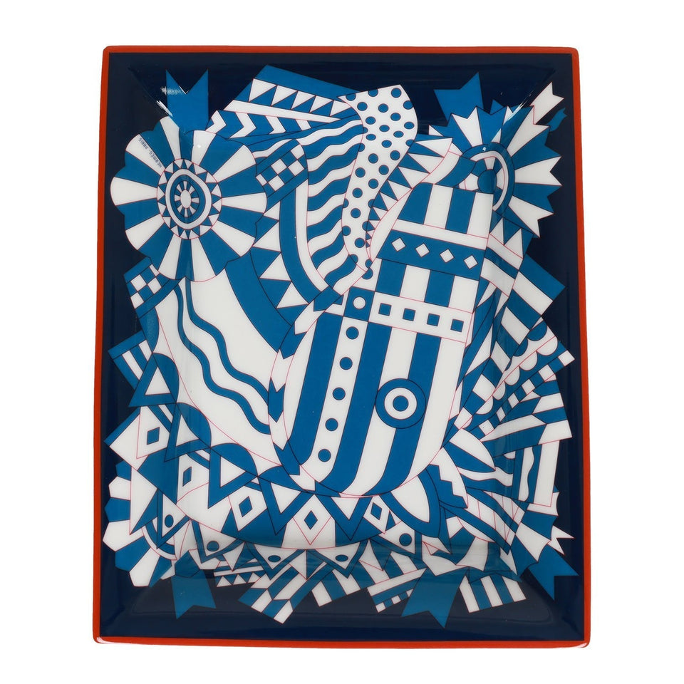 Hermes "Vide-poche Cheval de Fête" Porcelain Change Tray