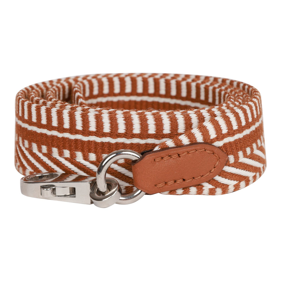 Hermes 25mm Ecru, Beige and Gold Sangle ZigZag (Strap) 85cm