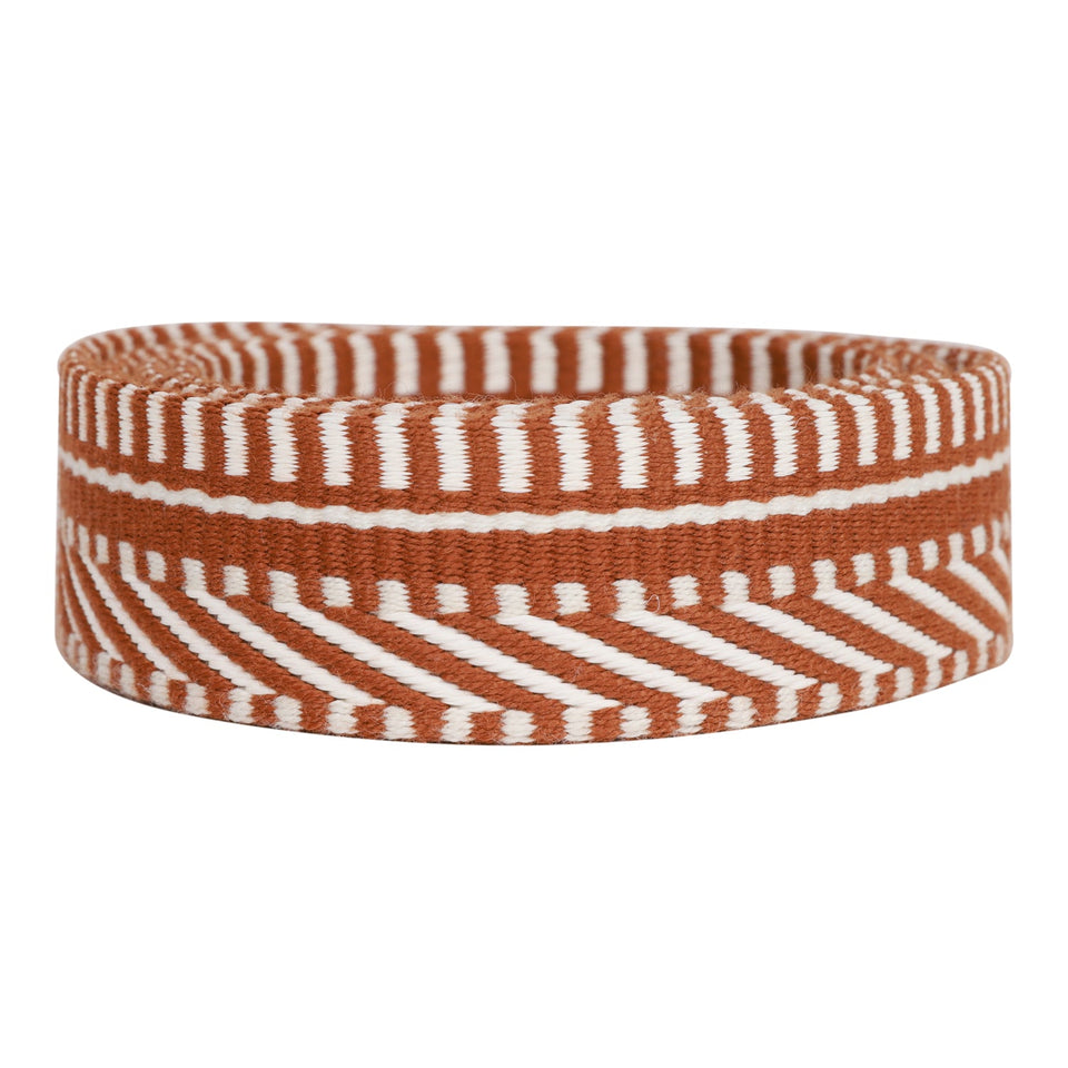 Hermes 25mm Ecru, Beige and Gold Sangle ZigZag (Strap) 85cm