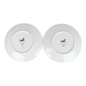Hermes "Cheval D'Orient" Porcelain Desert Plate Set