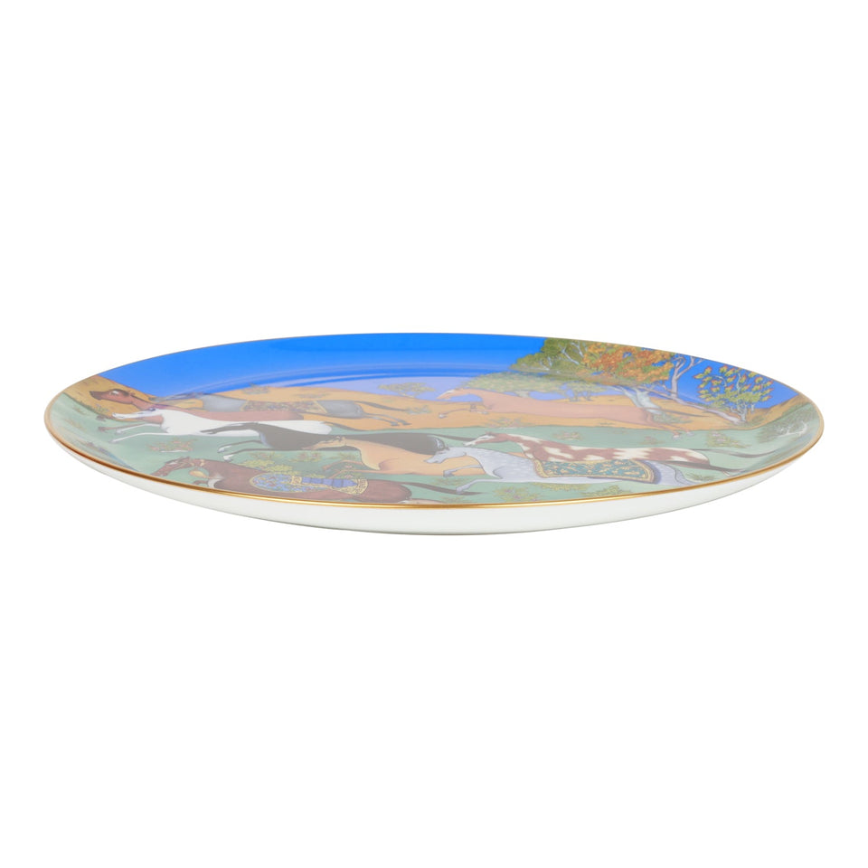 Hermes "Cheval D'Orient" Porcelain Tart Platter