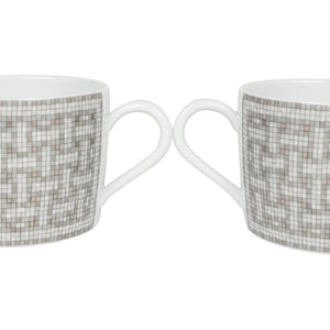 Hermes "Mosaique Au 24" Porcelain Tea Cup and Saucer Set