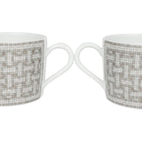 Hermes "Mosaique Au 24" Porcelain Tea Cup and Saucer Set