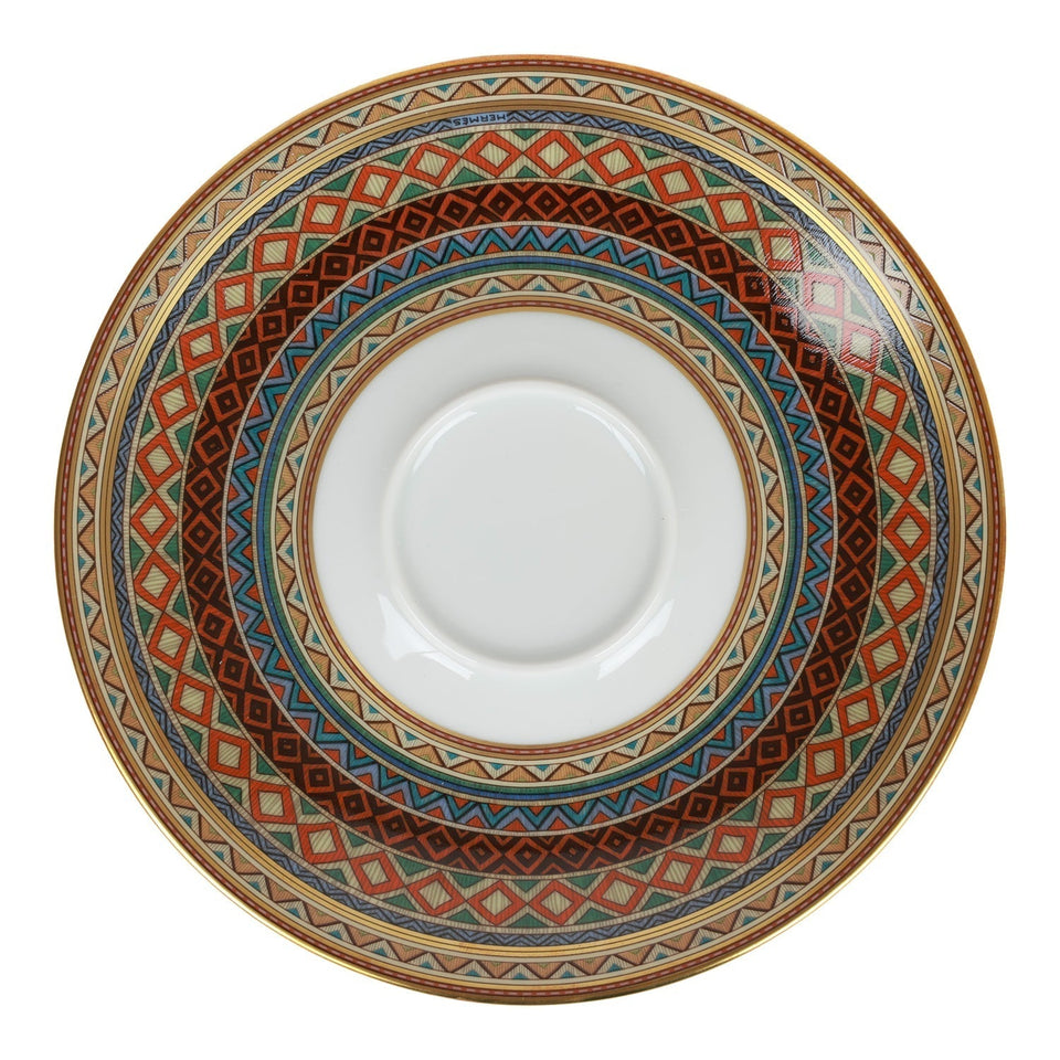 Hermes "Cheval D'Orient" Porcelain Tea Cup and Saucer Set