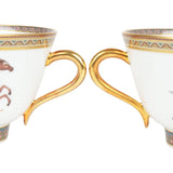 Hermes "Cheval D'Orient" Porcelain Tea Cup and Saucer Set