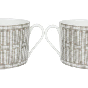 Hermes "Mosaique Au 24" Porcelain Breakfast Cup and Saucer Set