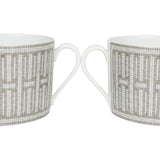 Hermes "Mosaique Au 24" Porcelain Breakfast Cup and Saucer Set