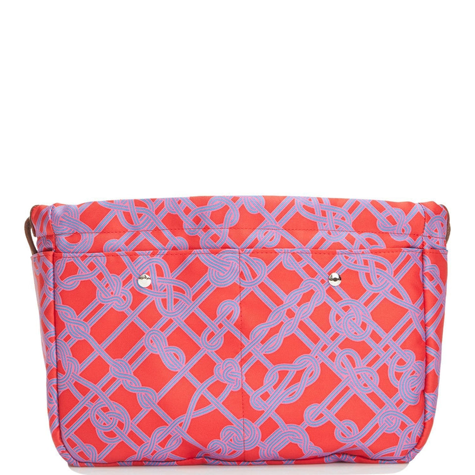 Hermes Fourbi 25 Rouge de Coeur Noeud Marin Silk and Barenia Palladium Hardware